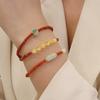 Natural Nanhong Agate Transfer Braceletfashion Women Daily Jewelry Gift