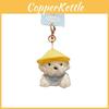 Dog Straw Hat Plush Keychain Backpack Pendant Cartoon Decoration Kids Gifts