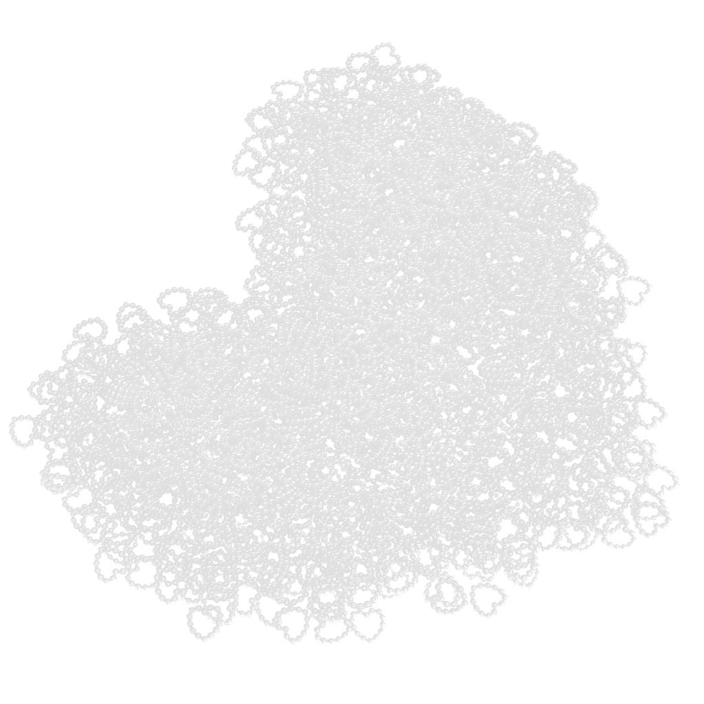 1000Pcs Pearl Beaded Heart Cute Appearance Bright Colors Jewelry Accessories for Bracelets Earrings NecklacesWhite