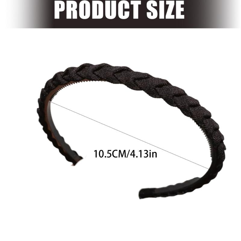 Secure Teeth Grip Hairband With Braided Design For Daily Skincare Workouts And Makeup Flyaway Control Stay In Place