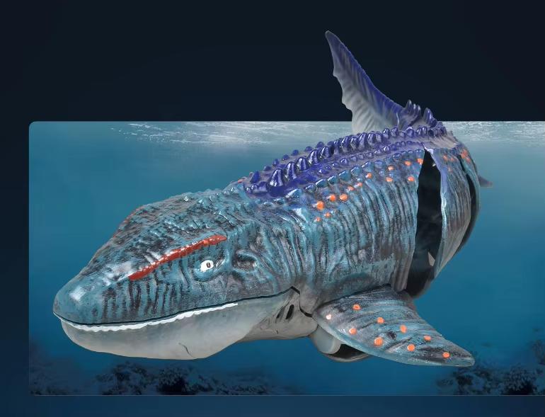 

Rc Boat Simulation Mosasaurus remote control Ship Animal Wireless Electric Boat High-Speed Speedboat Boat water Toy Boy gifts синий