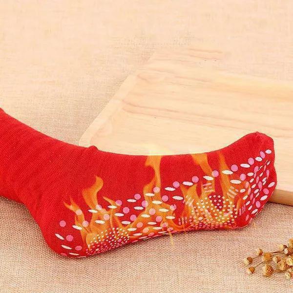 Selbsterhitzende Socken für Männer und Frauen, Fußmassage, beheizte Socken, rutschfeste Punkte, lindern müde Winter-warme Socken, Größe 35–44