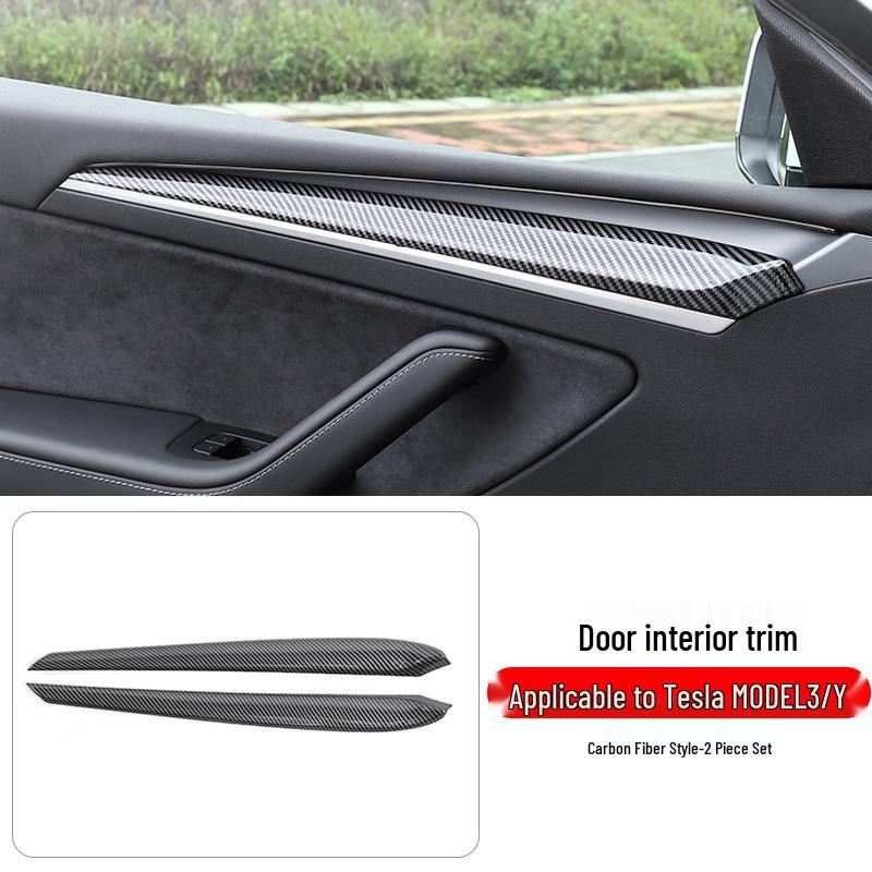 Tesla Model 3/Y Carbon Fiber Interior Console & Steering Wheel Trim
