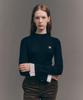 Seteo (W) Cuff Mock Neck Knit Black