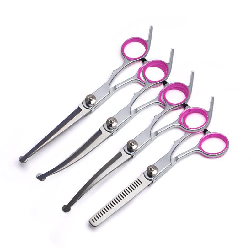 Professional Pet Grooming Scissors for Hair Trimming - Ideal for Teddy, Bichon, and Dog Hair Cutting.