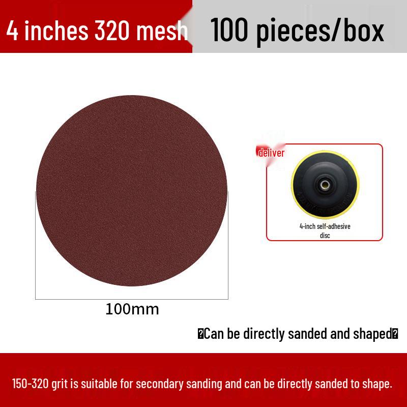 4-inch Stainless Steel Flocked Sandpaper Disc for Drill and Grinder Polishing.