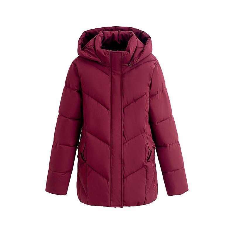 Middle-aged mother winter hooded cotton-padded jacket warm cotton-padded jacket winter clothing foreign style middle-aged and elderly thickened