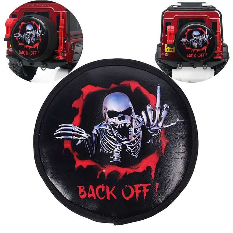Stylish Skeleton Spare Tire Cover For 1/10 Rc Crawler Wrangler Traxxas Trx-4