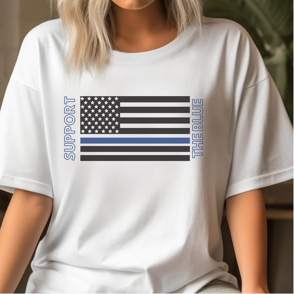 Support the Blue T-Shirt: Law Enforcement Appreciation Gift