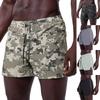 Herren Stretch Schnelltrocknende Camouflage Shorts für Fitness Laufen Sport Atmungsaktive Freizeitshorts mit Elastischem Bund und Kordelzug