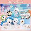 Adorable Self-deprecating Bear Aquarium Finger Puppets Cute Display Pvc Toy Set