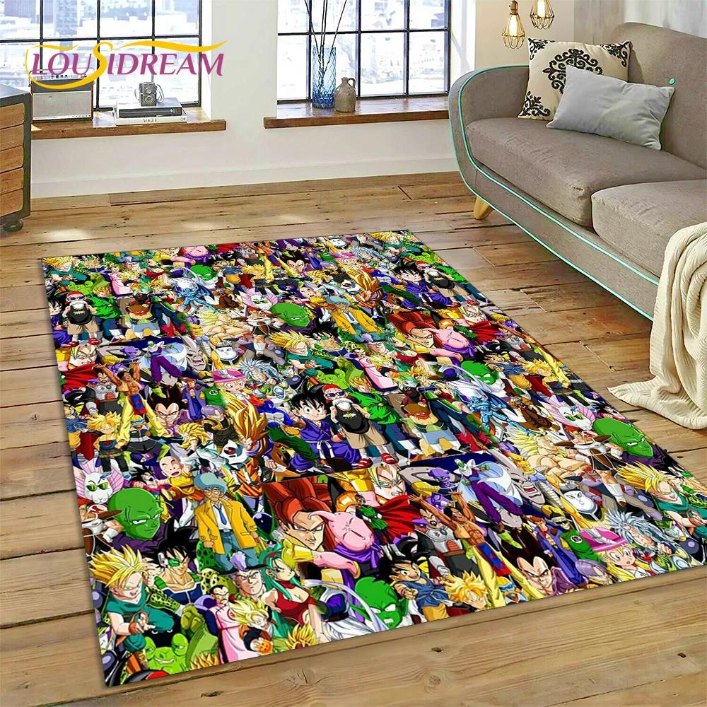 Anime 3D D-Dragon-Ball Japan Cartoon Rug Carpet for Living Room Bedroom Decor,floor Mat Non-slip Decoration for Sofa Doormat