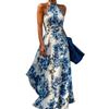 Spring New, Elegant and Sexy Printed Long Slim Dress