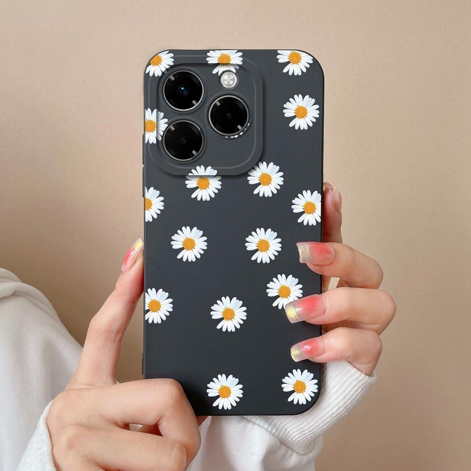 Compatible For Infinix Note 40X Zero 40 Smart 9 Hot 50 50i 50Pro Plus 5G 4G Soft Case Pretty Butterfly Fancy Sunflower Silicone Shockproof For Infinix