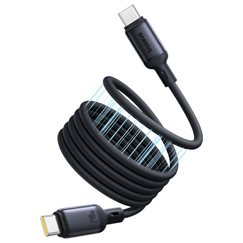 Cablu Magnetic din Silicon Lichid BASEUS Picogo 1m Încărcare Rapidă USB-C la USB-C 240W Cablu de Date