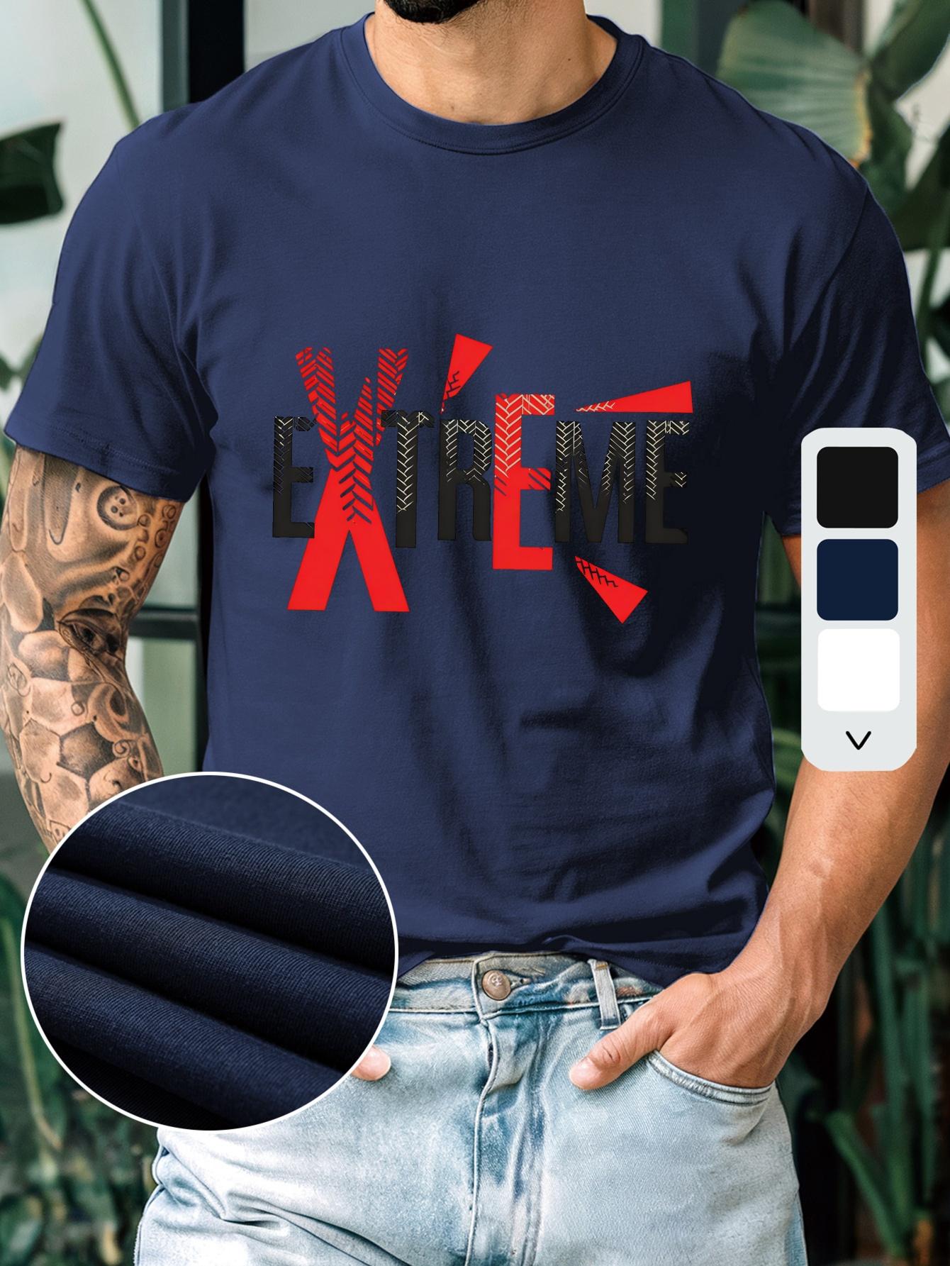 EXTREME Graphic T-shirt - White with Red & Black Print XXL