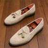 Fashion New Wedding Dress Suede Leather Shoes for Men Tassels Driving Shoes Prom Homecoming Party Oxfords Footwear Zapatos
