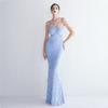 Vestido longo de lantejoulas para festa, vestido noturno para banquete, vestidos de noite