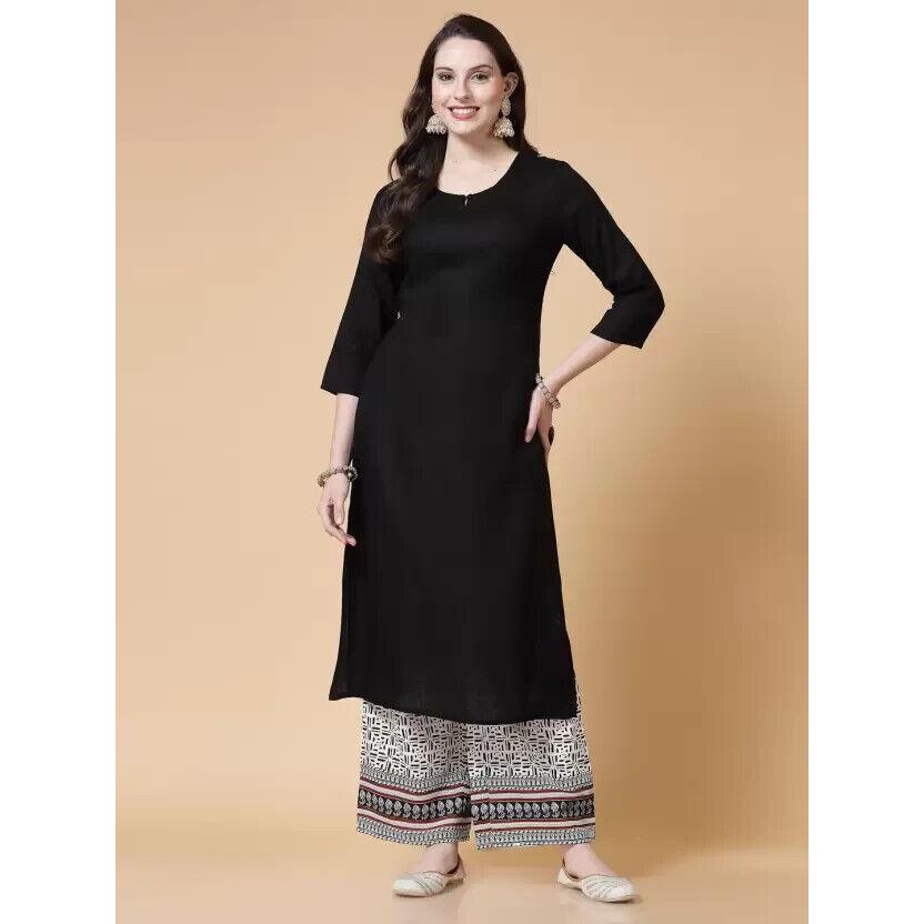 Women Rayon Kurta Pant Dupatta Set Indian Bollywood Party Wear Top Tunic Kurti VF-20152