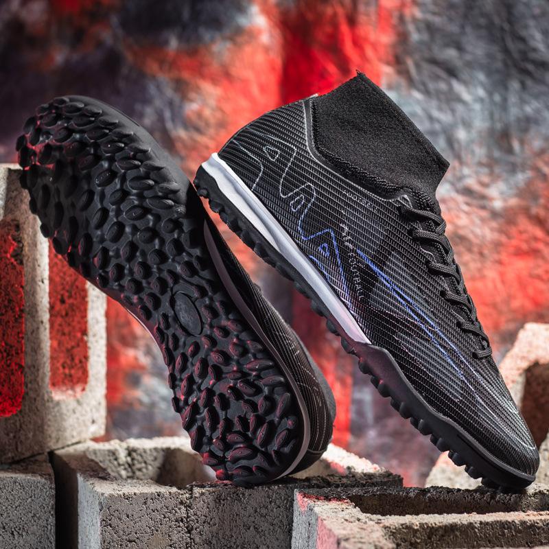 Foreign trade new high-top football shoes long nail football shoes TF broken nail training shoes football falcon men's