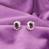 Amethyst Stone 925 Silver Engagement Daughter Gift Birthday Stud Trendy Earrings EE-149-2