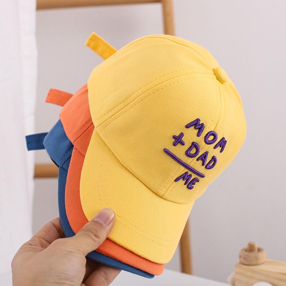 Adjustable Children's Cap MOM+DAD=ME Sunscreen Hats Gifts Embroidery Baseball Caps  For Boys Girls