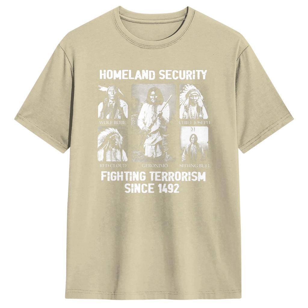 Summer Homeland Security Fighting Terrorism Novelty T Shirts  Cotton Tee Shirt for Unisex Aesthetic Short Sleeve Tops