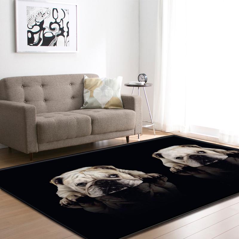 Cute Pet Dogs Living Room Carpet Large 3D Shapi Carpets for Bedroom Kids Play Room Mats Memory Foam Anti-Slip Bathroom Mat