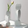 Fashion Abstract Lotus Vase Irregular Geometric Ceramic Vase Figurines  Living Room