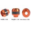 1pc Orange & Carbon Fiber Motorcycle Front Fork Frame Sliders Crash Protection