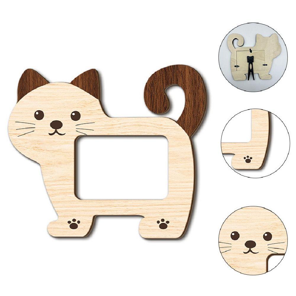Cartoon Wood Photo Frame Creative Photo Display Rack Photo Collection Frame Home Decoration