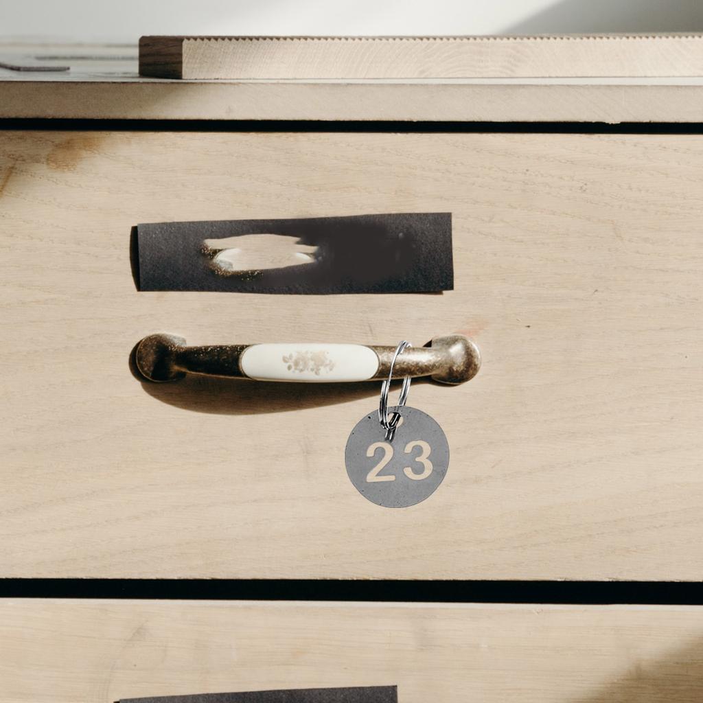 30pz Cartellini Targhetta Numero in Acciaio Inossidabile Portachiavi Etichette Metalliche Etichette da Appendere Numeri per Armadietti Accessori per Abbigliamento Artigianato