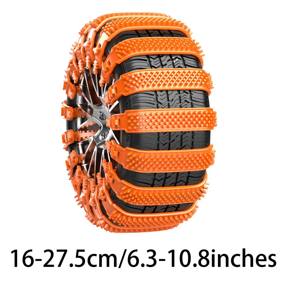 Tire Chains For Trucks 10piece Anti-Slip Adjustable Wheel Ties Belts Tire Chains For Cars For Ice Winter Hiking Trailer Offroad