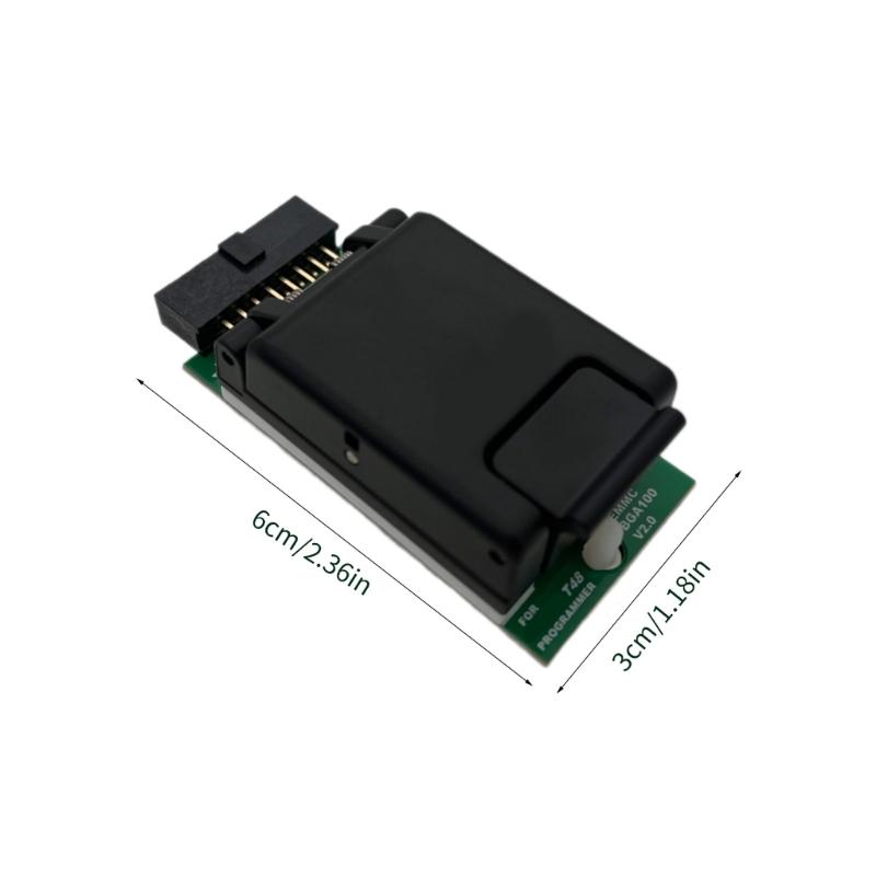 EMMC BGA100 Adapter Socket for T48 Programmer V2.0 Double Head Probe Socket Adapter For Circuit Programming Enthusiasts