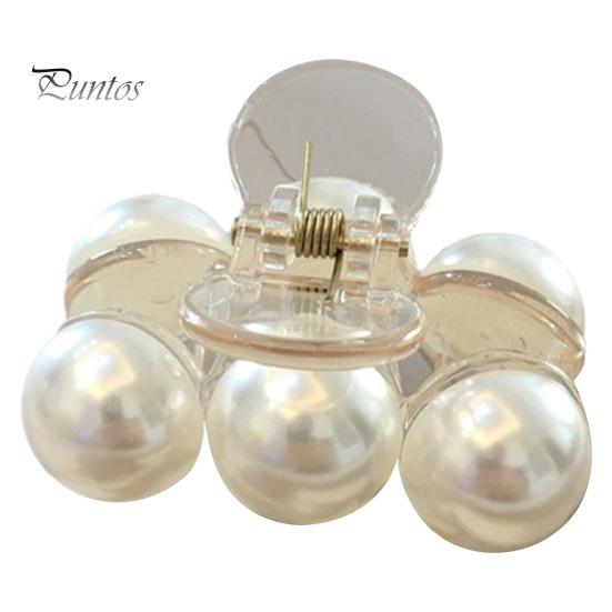 Faux Pearl Hair Claw Clips Sweet Elegant Stylish Bathing Use Eco-friendly Hair Accessories for Women Girls