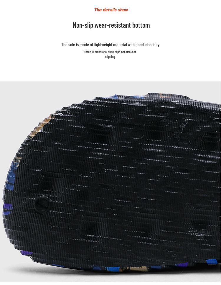 Summer Men's Camouflage Thick-Soled Casual Slippers with Step-On Comfort