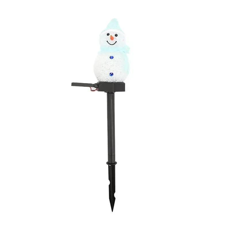Christmas Snowman Solar Stake Light Outdoor Garden Waterproof Xmas Atmosphere Courtyard Lamp For Home Courtyard Decor