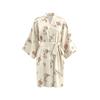 New Summer Short-sleeved Cotton Print Bathrobe Pajamas Women's Home Wear Robe