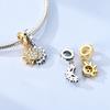 925 Silver Bead Charm Magnetic Moon Gold Sun Pendant For Women DIY Jewelry Gift Fit Bracelet Necklace