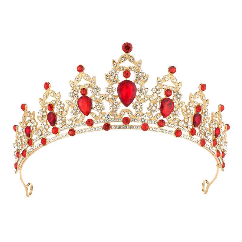 European and American Bride Headwear Crown Handcrafted Rhinestone Headband Simple and Elegant Crown Wedding Dress Accessories