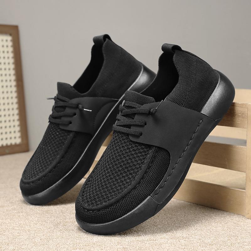 High Quality Men Casual Summer Mesh Sports Shoes Lace-Up Driving Oxford Shoes Stylish Flat Designer Thick Bottom Walking Shoes