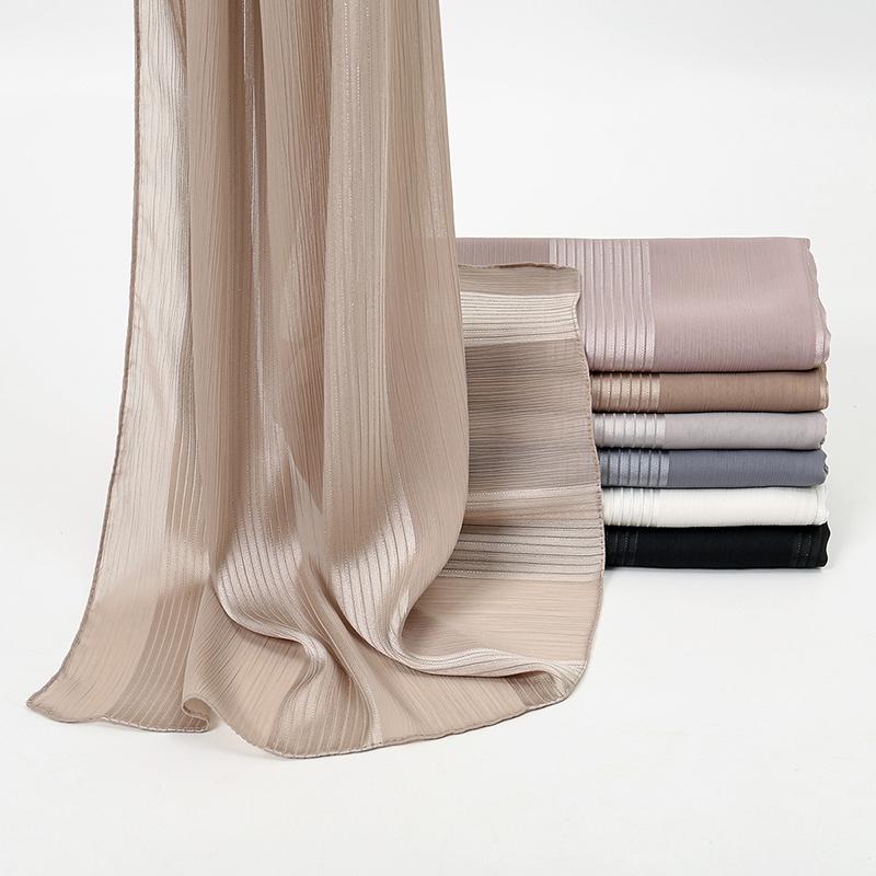 Muslim Chiffon Hijab Scarf Women Long Solid Color Head Wrap for Women Hijabs Ladies Muslim Veil Jersey Hijabs Islamic Headscarf