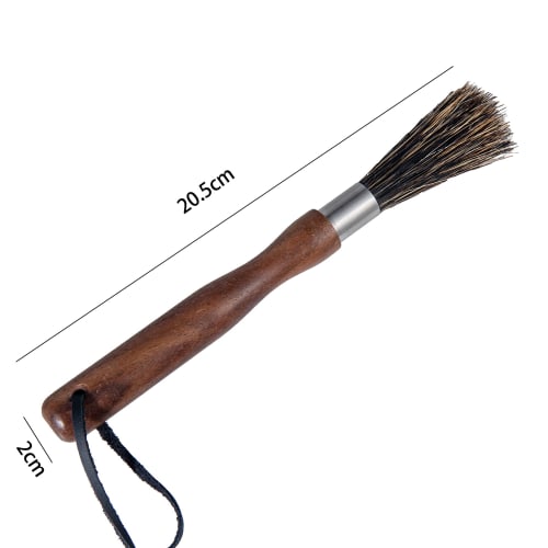 IMEEA Coffee Mill Brush, Cleaning Brush, Kitchen Brush, Espresso Brush, Cleaning Brush, Stiff Bristles, Wood Handle, Walnut Wood