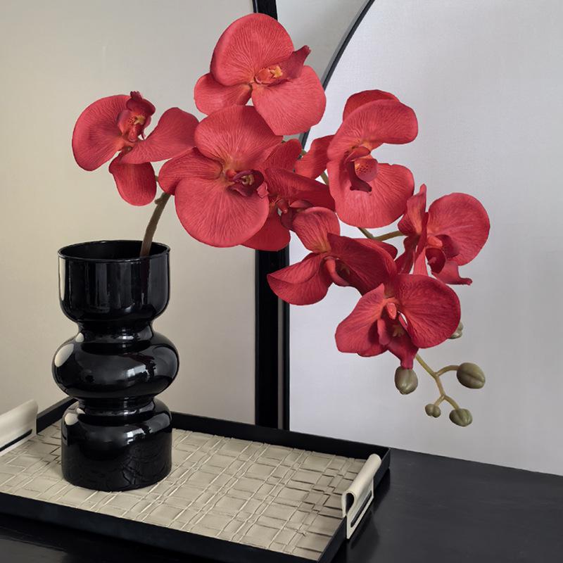 Light Luxury Phalaenopsis Artificial Floral Arrangement for Dining Table Decoration