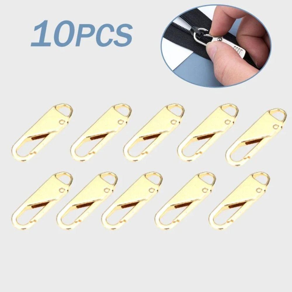 

DIY Suitcase Zipper Head Removable Zipper Repair Kit New Zipper Head Gold-10Pcs