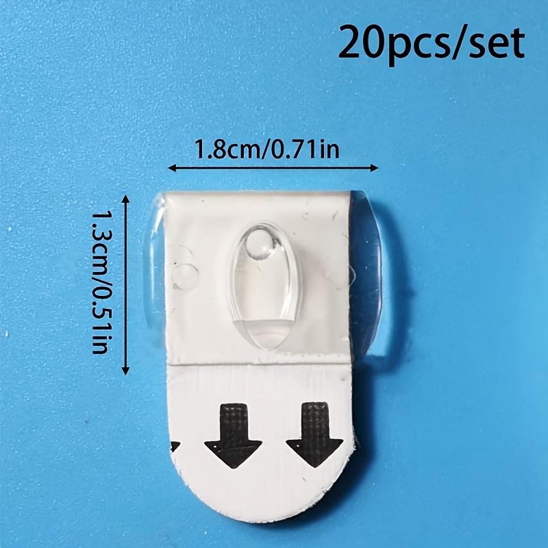 

20pcs Transparent Seamless Self-adhesive Hooks Suitable for Indoor and Outdoor Decoration Mini Holiday Hooks Halloween Christmas
