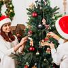 12pcs Gingerbread Man Ornaments for Christmas Tree, Assorted Gingerbread Ornaments, Gingerbread Christmas Ornaments