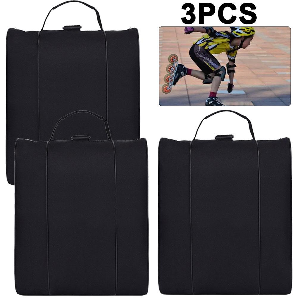 

Детская сумка для коньков, дышащий, утолщенный, дорожный рюкзак для катания на коньках (черный) 