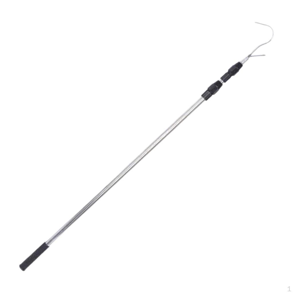 Adjustable Retrieval Tool for Truck Bed with Portable Hook Feature