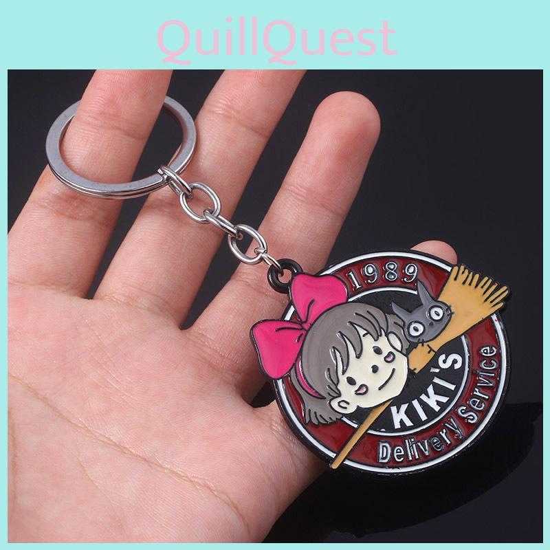 Kiki's Delivery Service Necklace With Alloy Charm And Black Cat Pendant For Anime Themed Accessories
